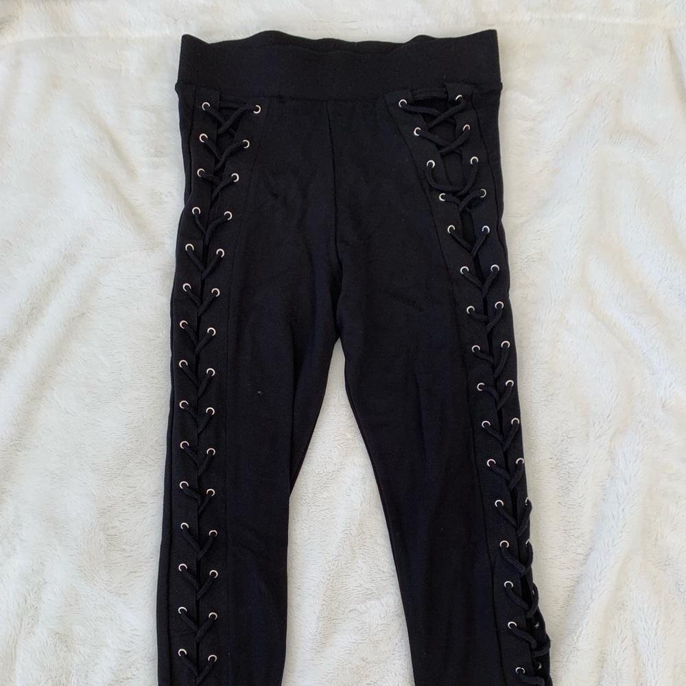Black Topshop Lace Leggings